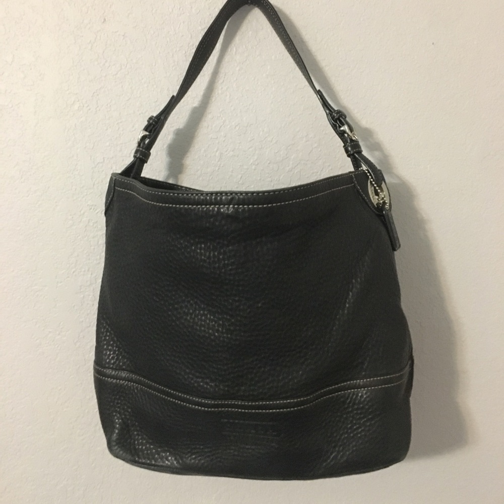 Coach Black Leather Shoulder Bag